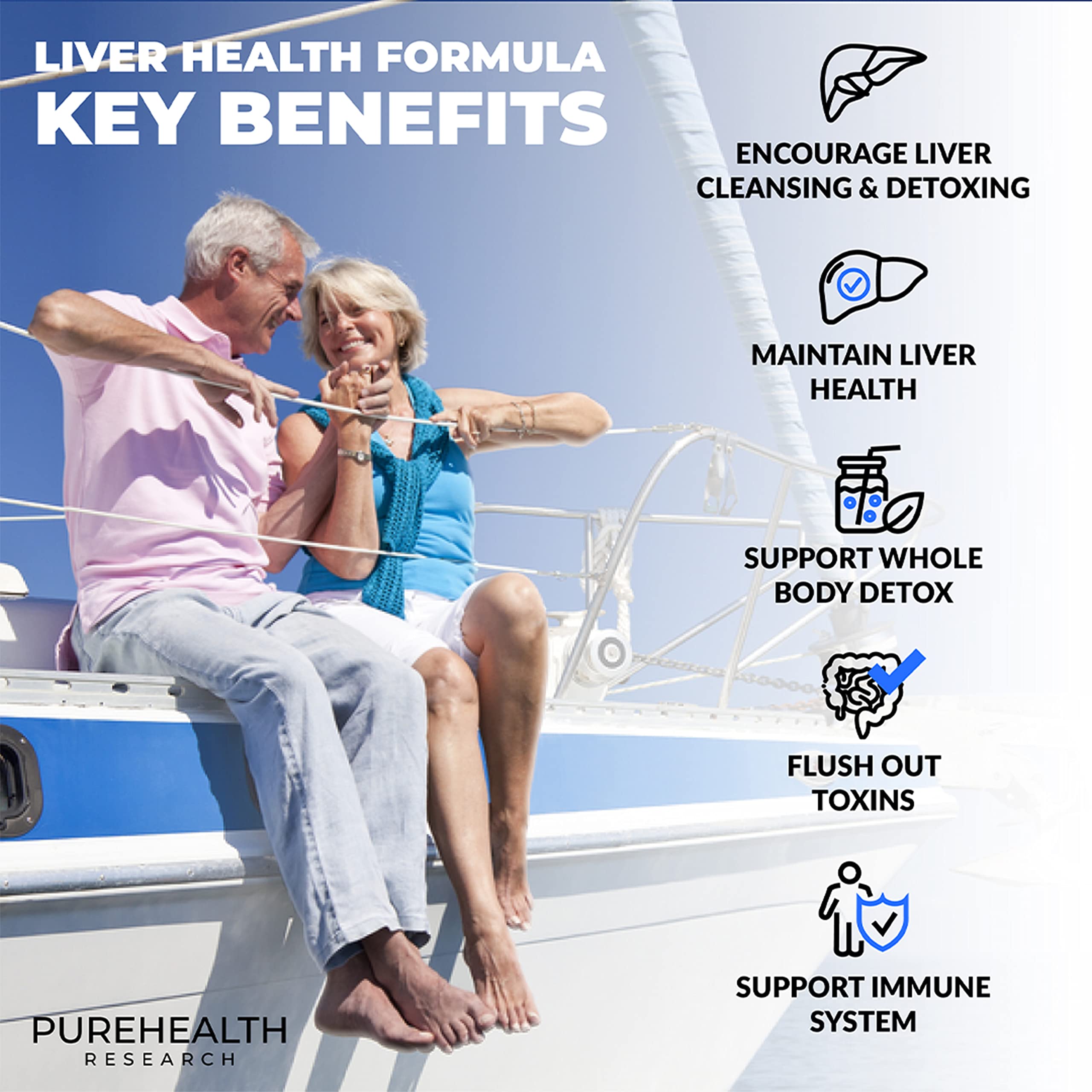 PUREHEALTH RESEARCH Liver Health Formula for Metabolism Support (60 Capsules)