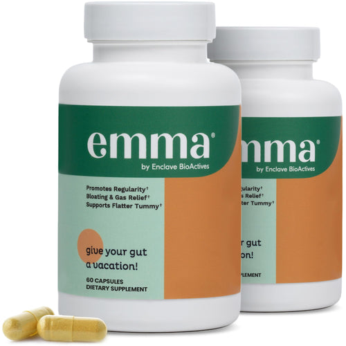 Emma Gut Health Supplement for Digestive Support & Bloating Relief – Doctor-Formulated, 60 Capsules