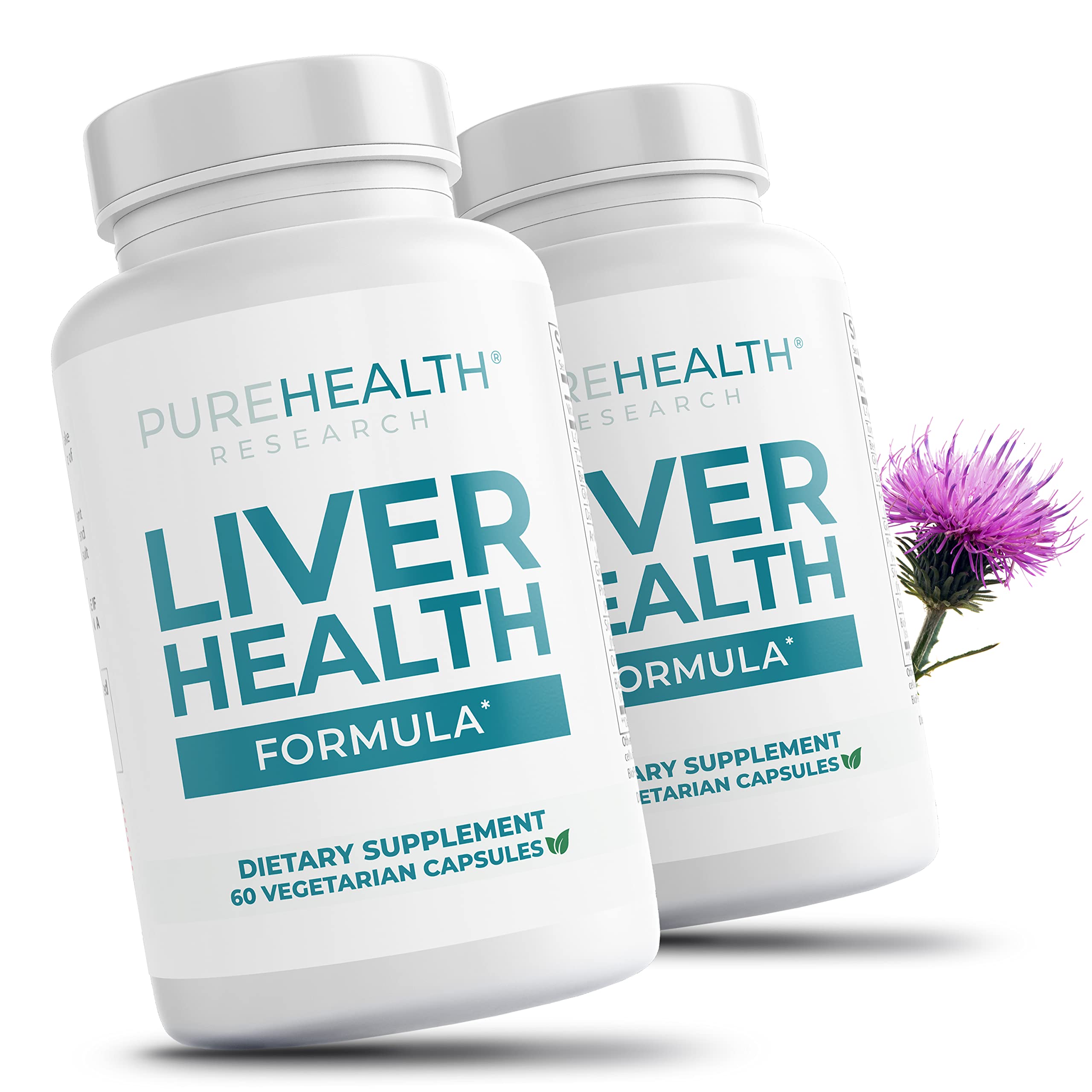 PUREHEALTH RESEARCH Liver Health Formula for Metabolism Support (60 Capsules)